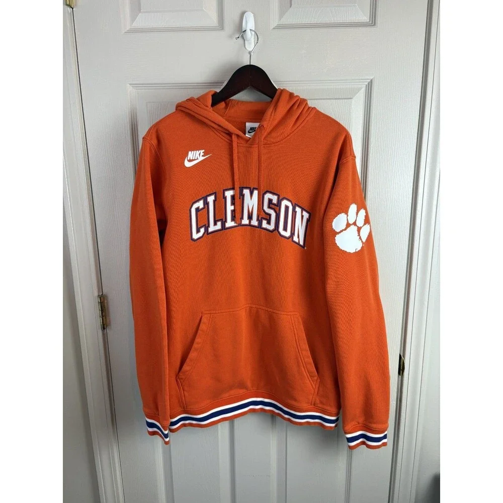 Nike Clemson Hoodie Mens Size XL Orange Purple Tiger Paw College Football